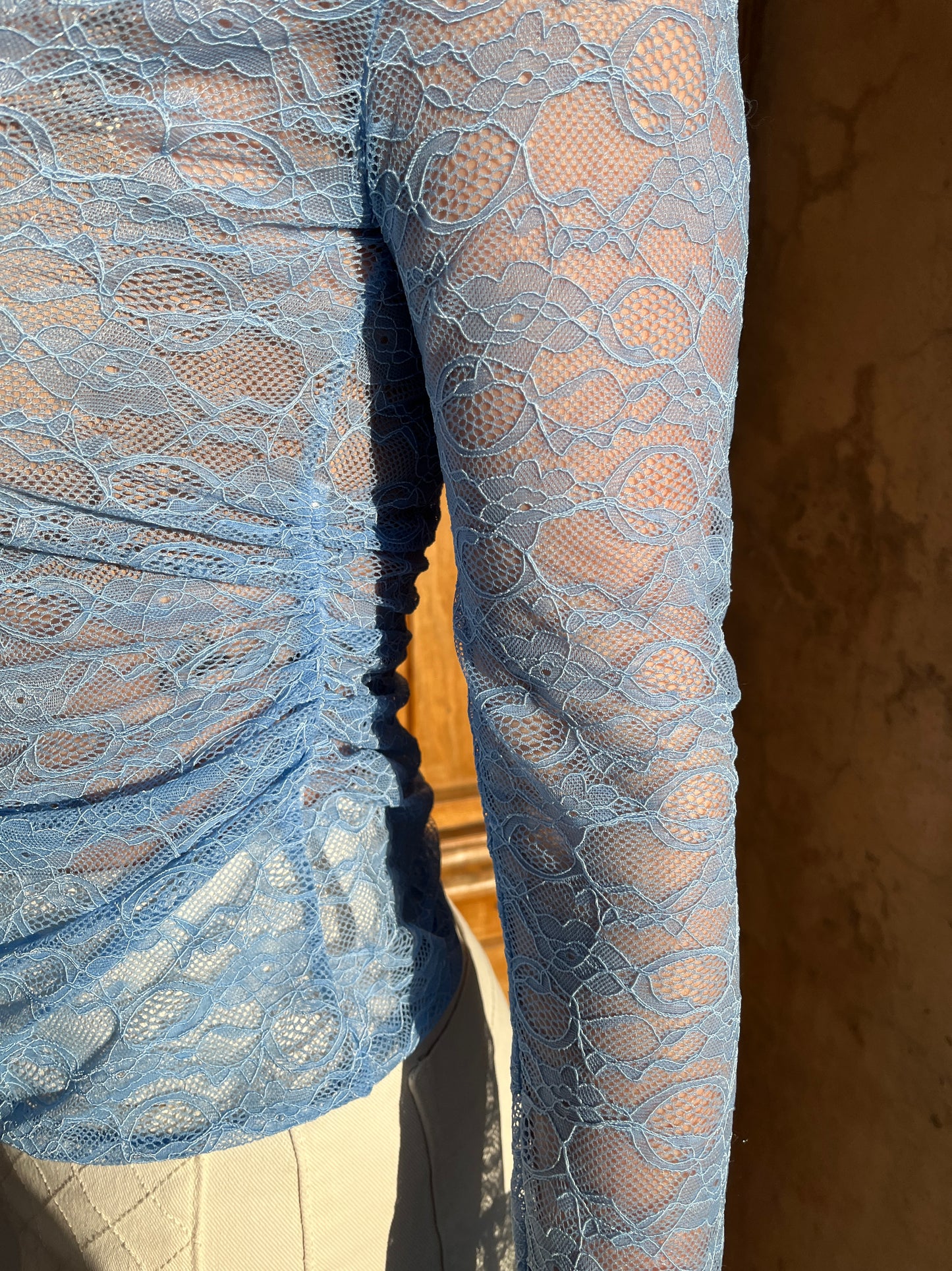 Top en dentelle Lya Bleu