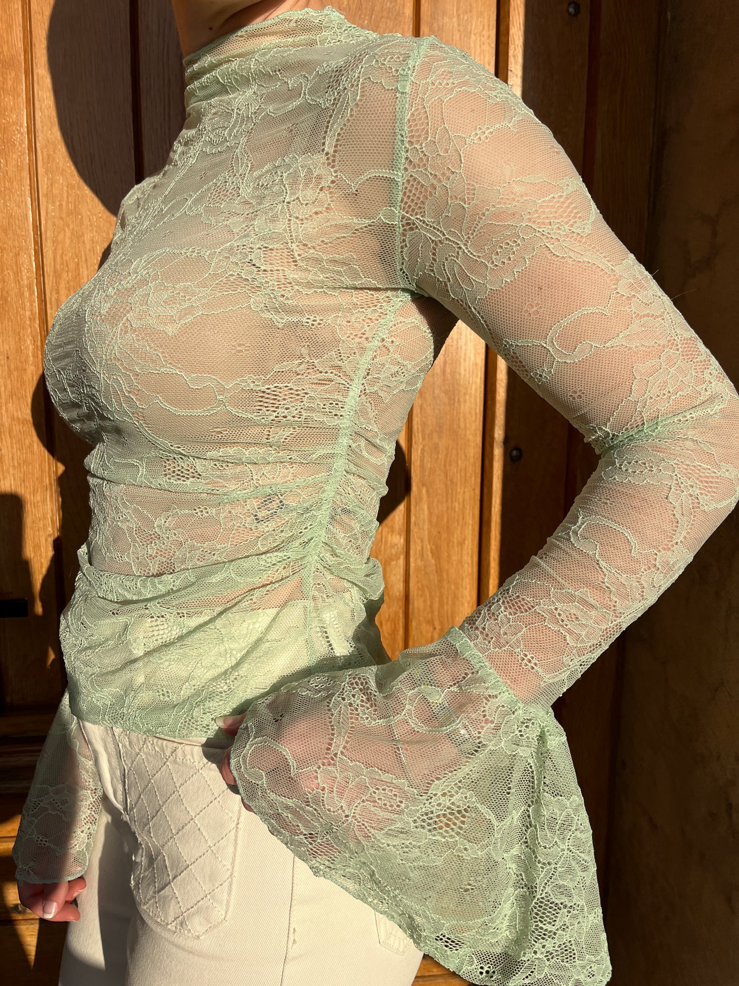 Top en dentelle Vert d'eau