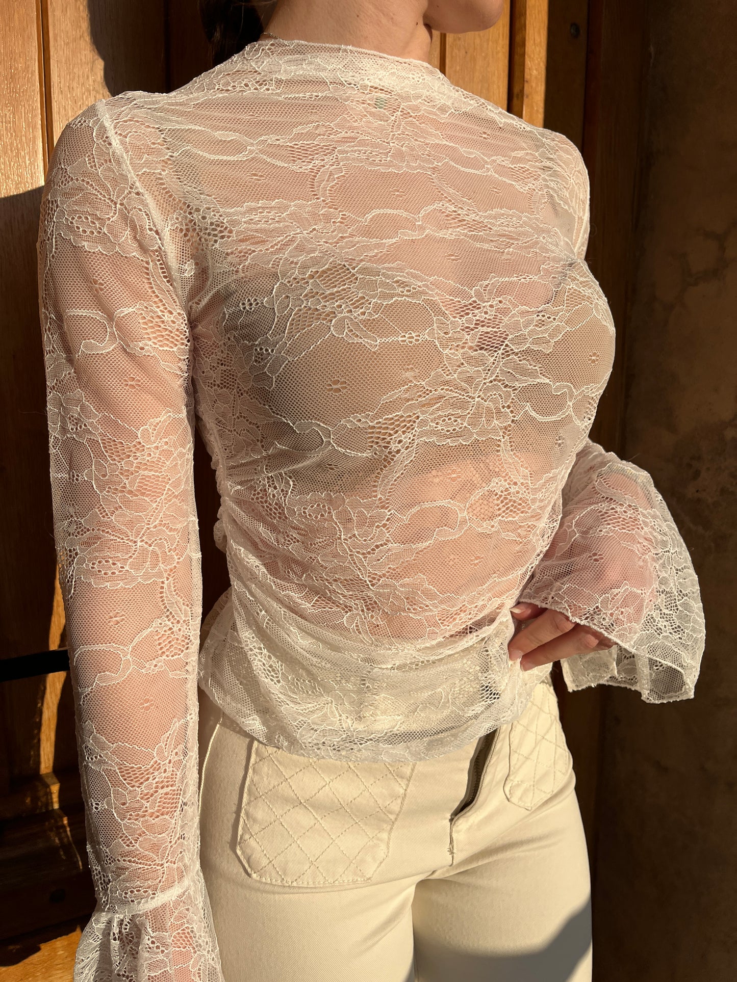 Top en dentelle Lya Blanc