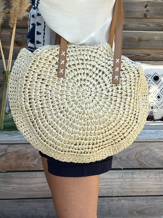 Sac cabas tressé
