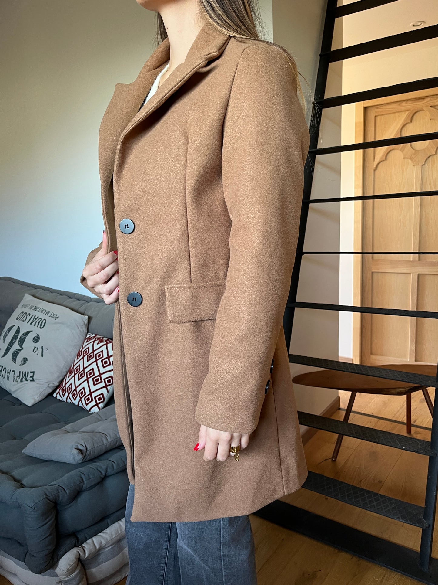 Manteau Leane camel