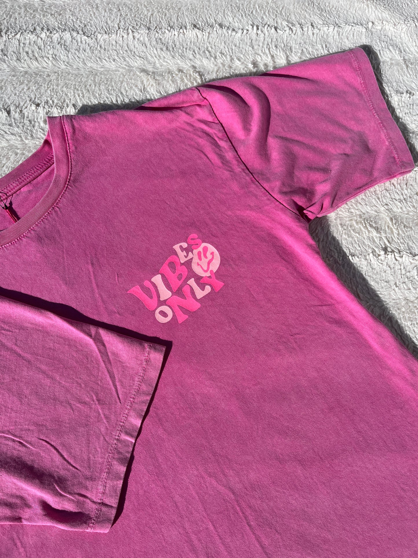 T-shirt Good Vibes fushia