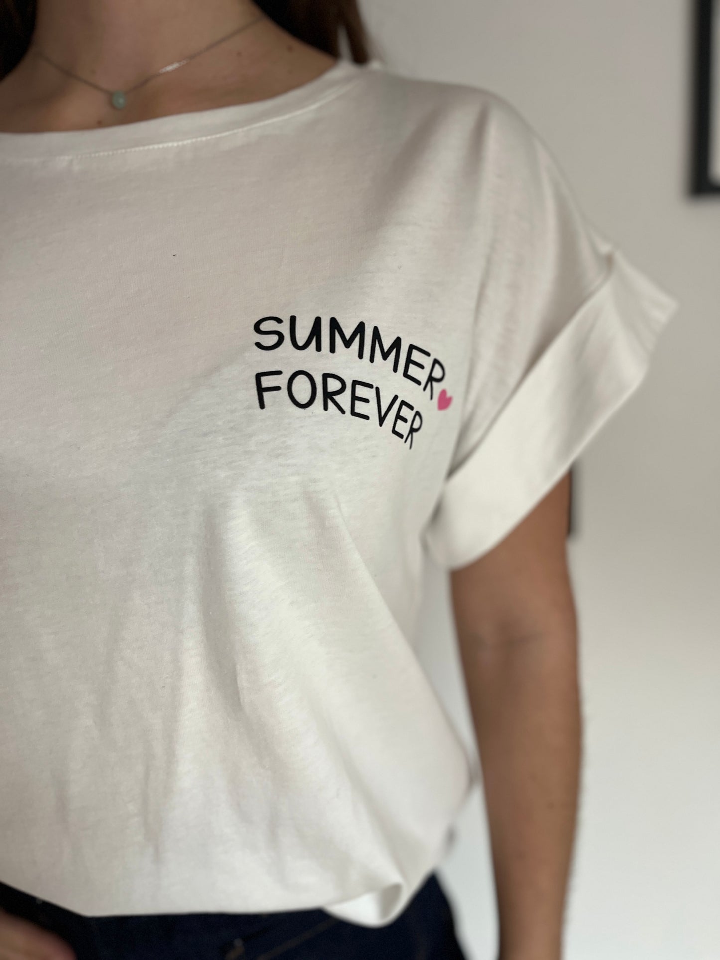 T-shirt Summer blanc