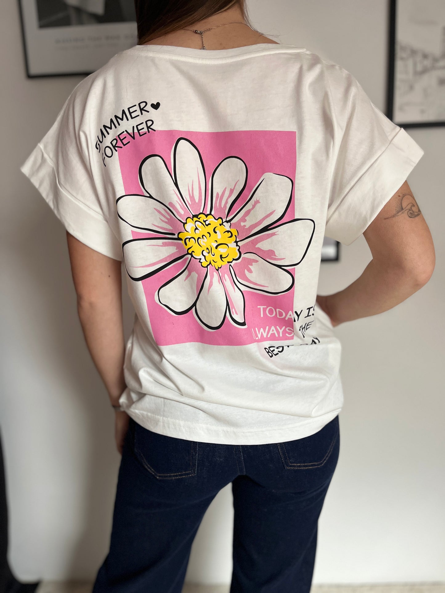 T-shirt Summer blanc