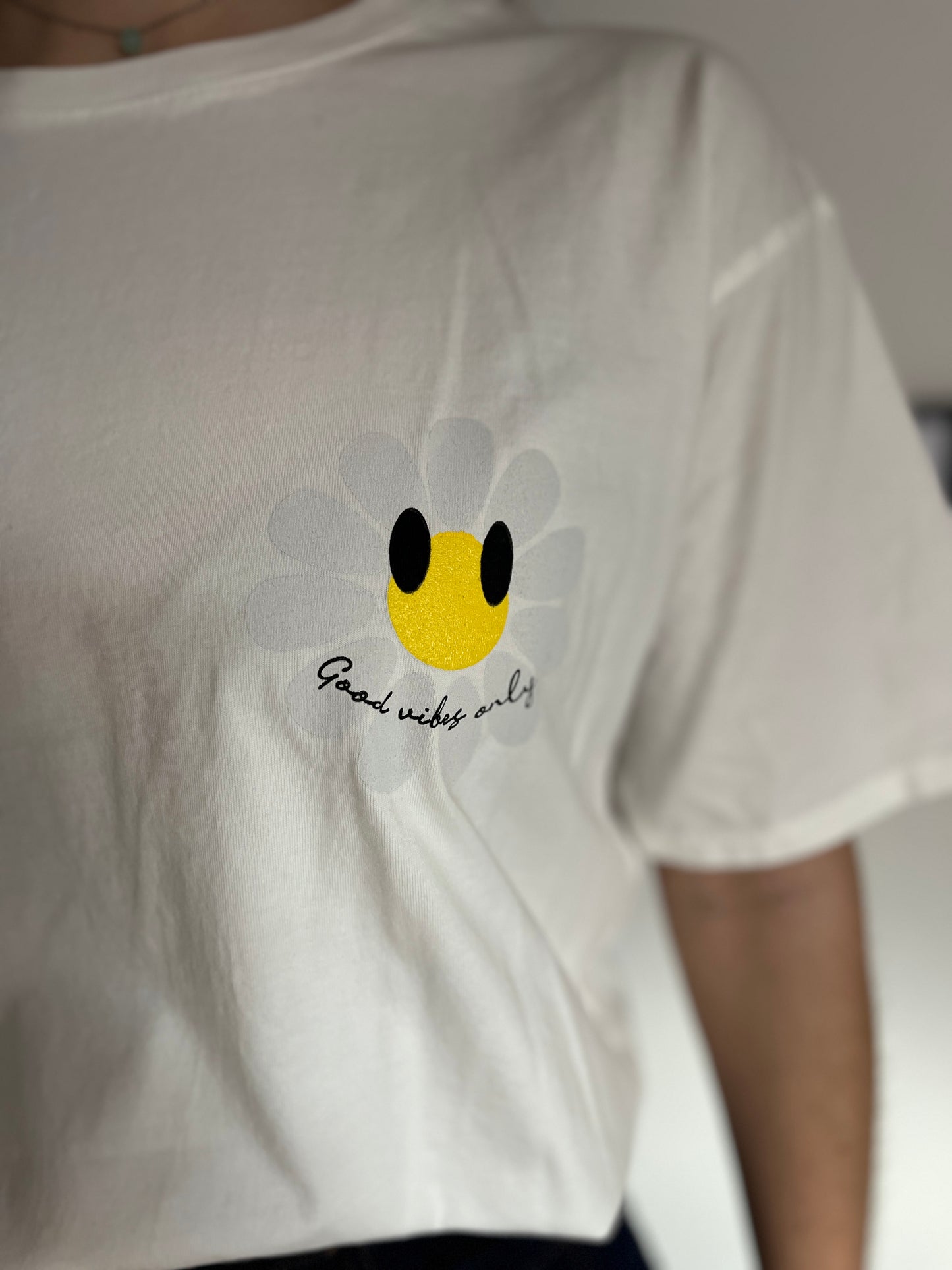 T-shirt Marguerite blanc