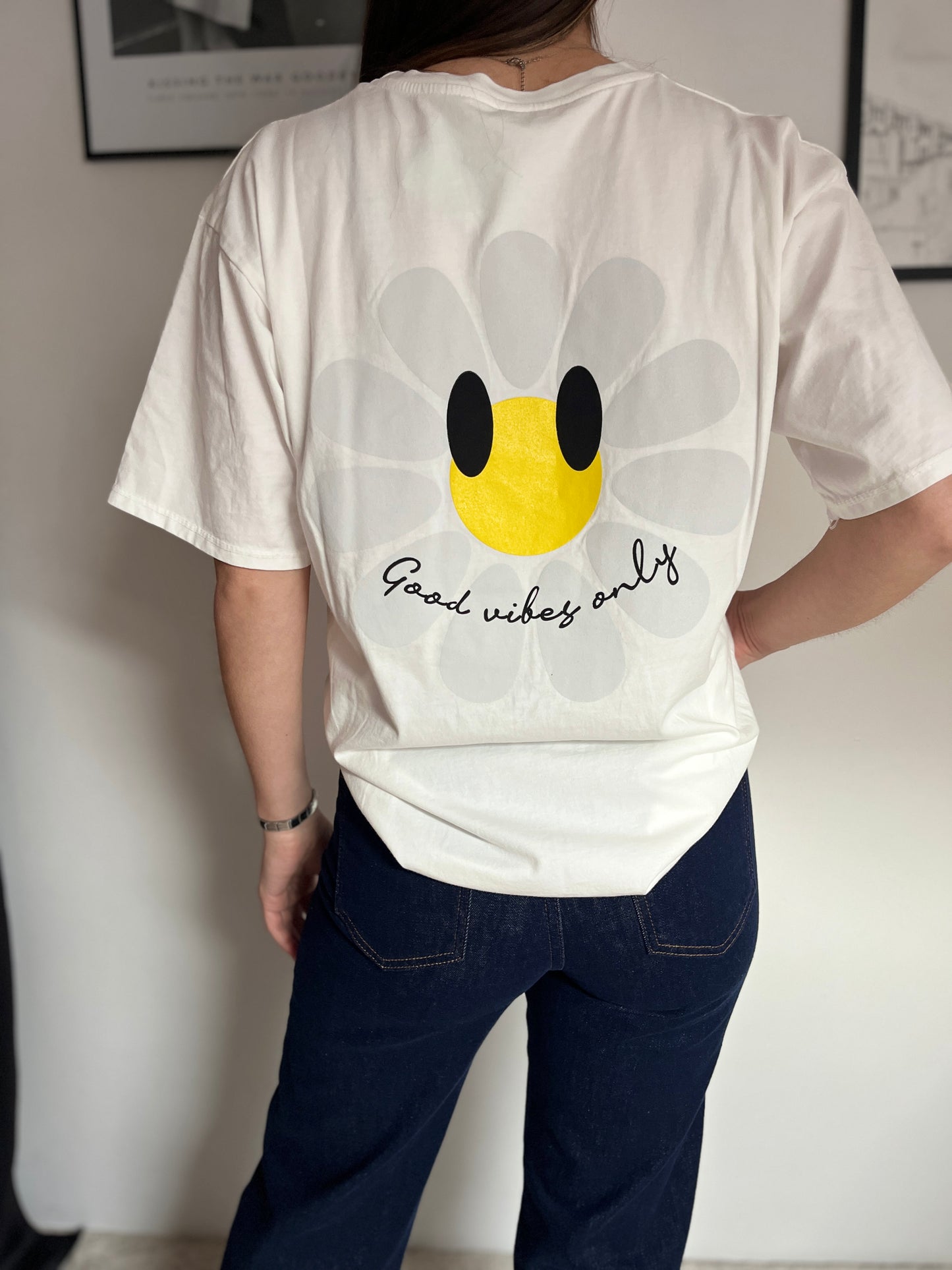 T-shirt Marguerite blanc