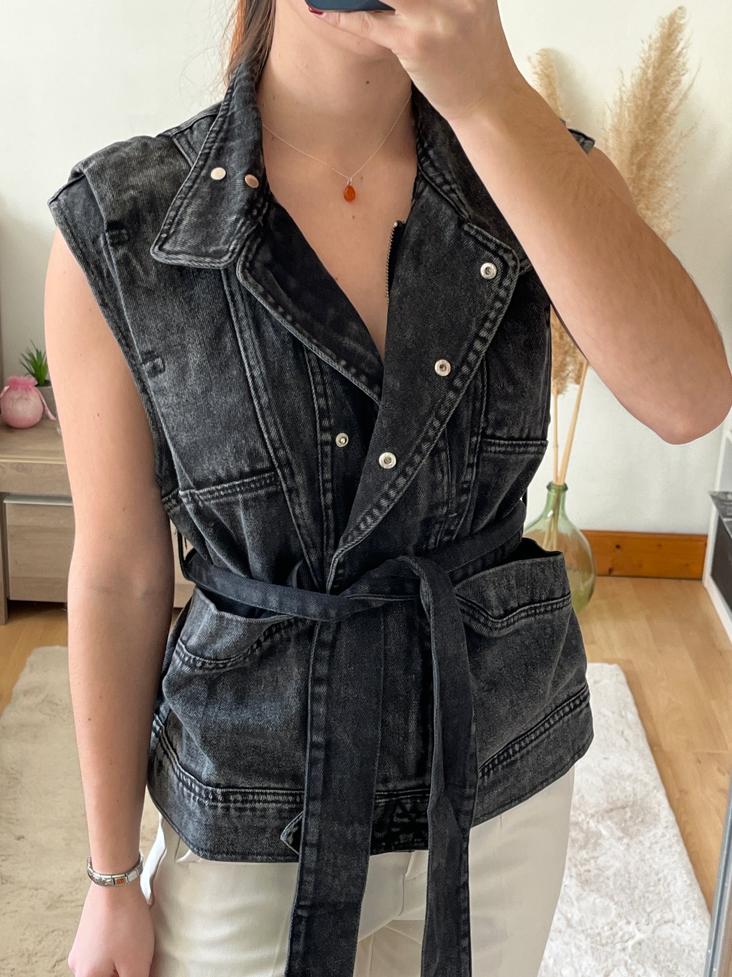 Veste en jean sans manches