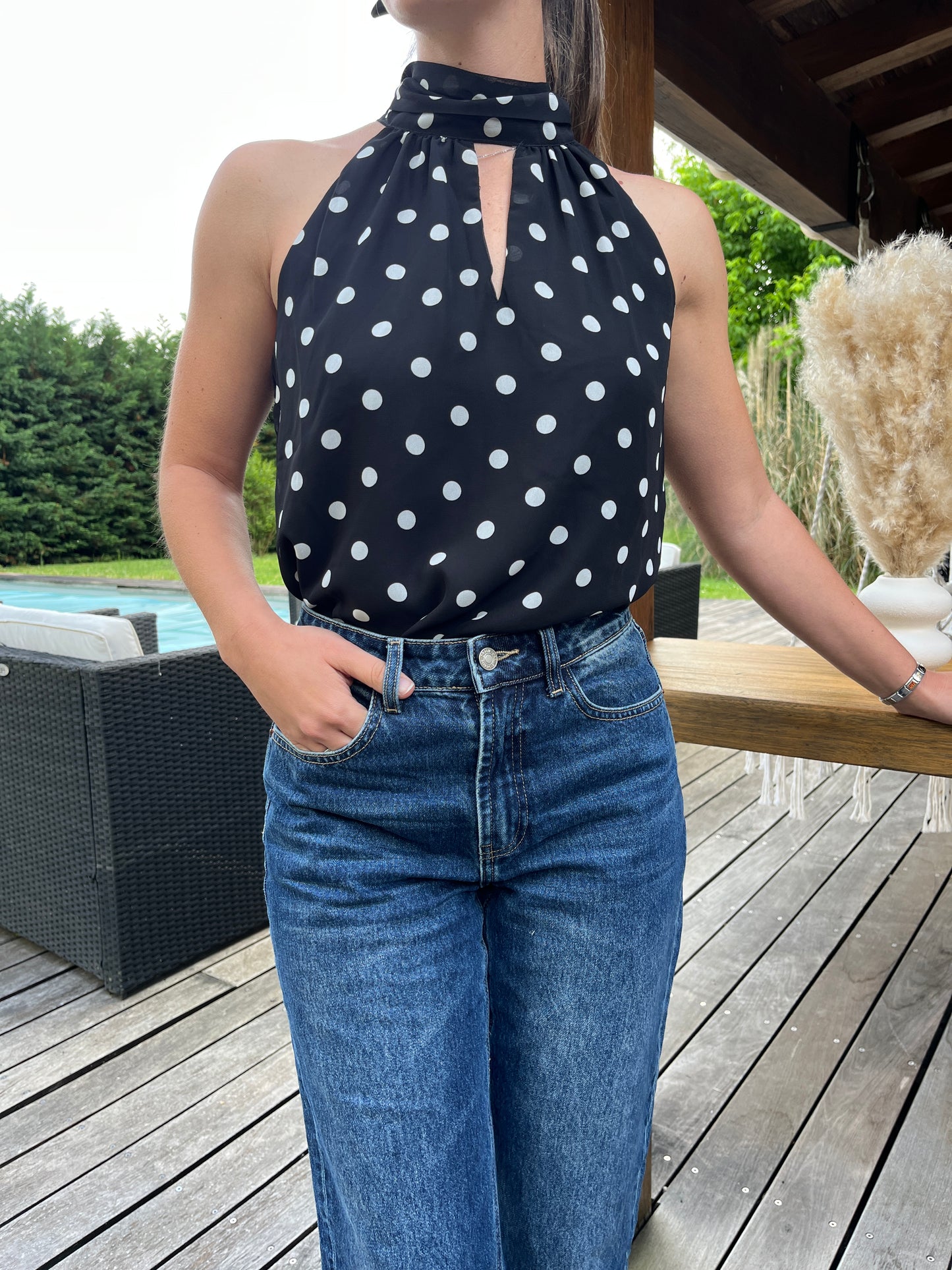 Top Clélia Noir
