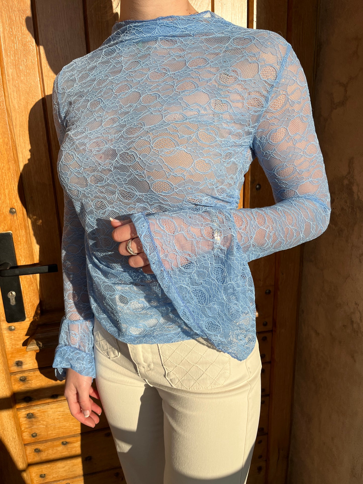 Top en dentelle Lya Bleu