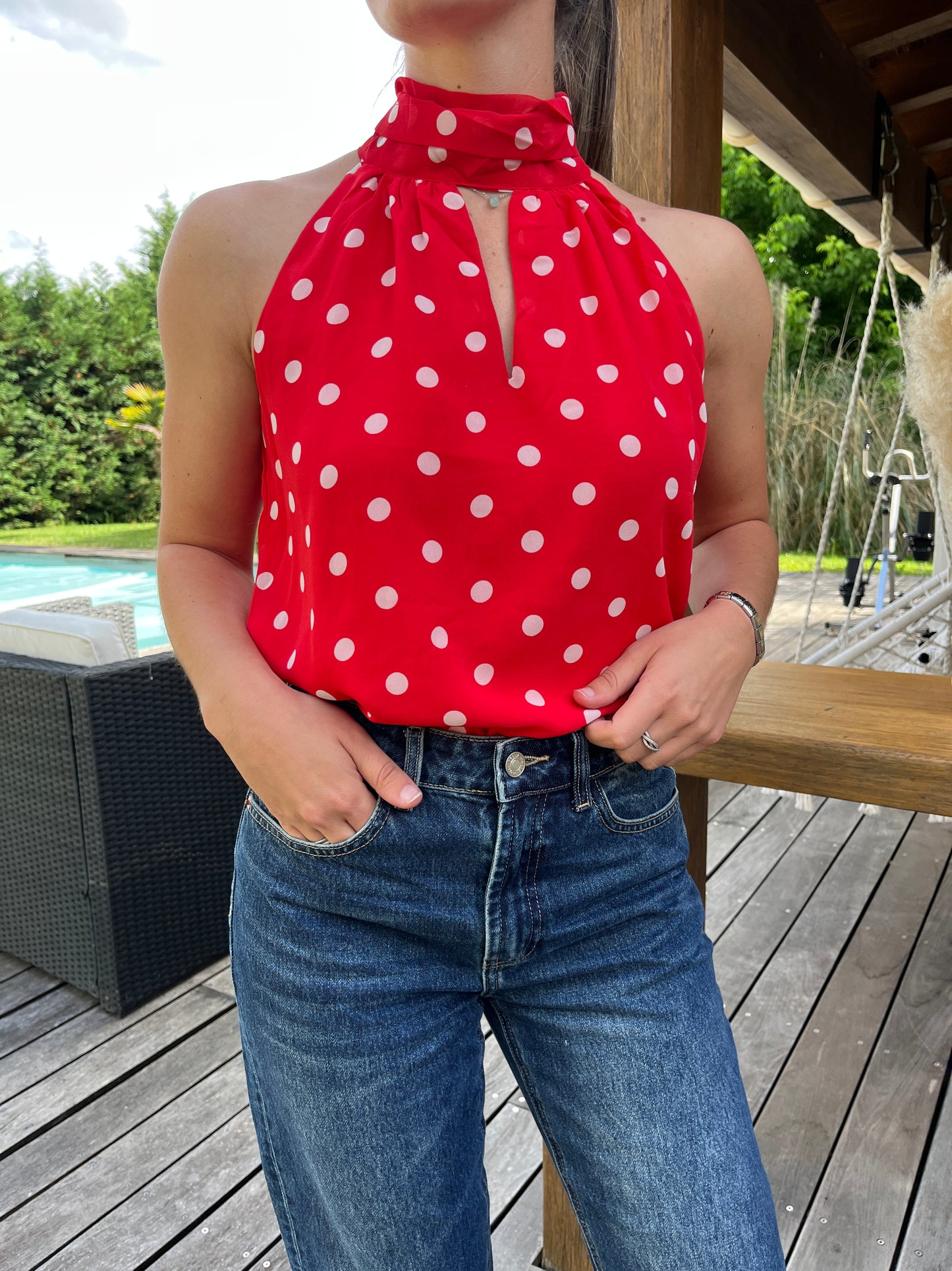 Top Clélia Rouge