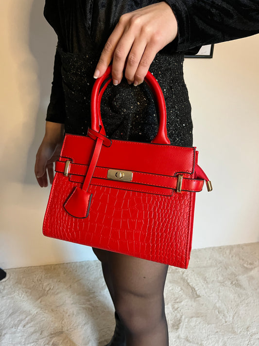 Sac à main Clélia rouge