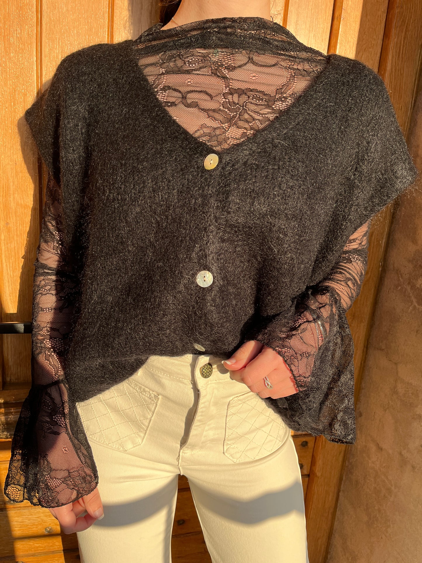 Top en dentelle Lya Noir