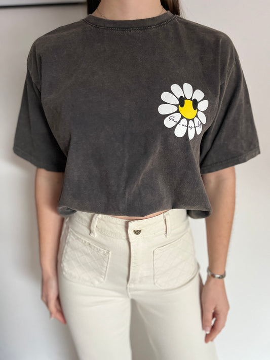 T-shirt Marguerite noir