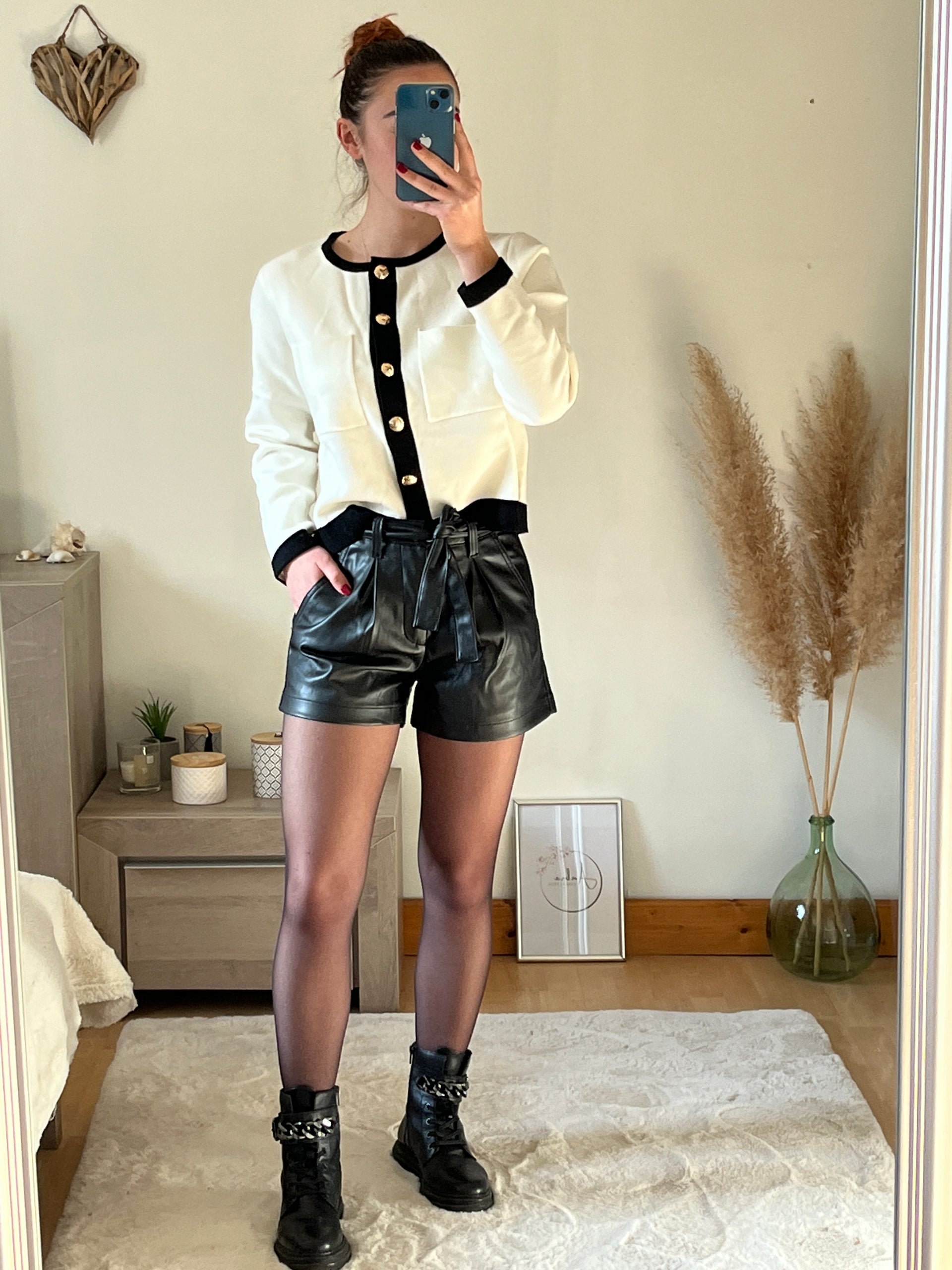 Bermuda Shorts Short En Simili Cuir Zara Short Similicuir Zara