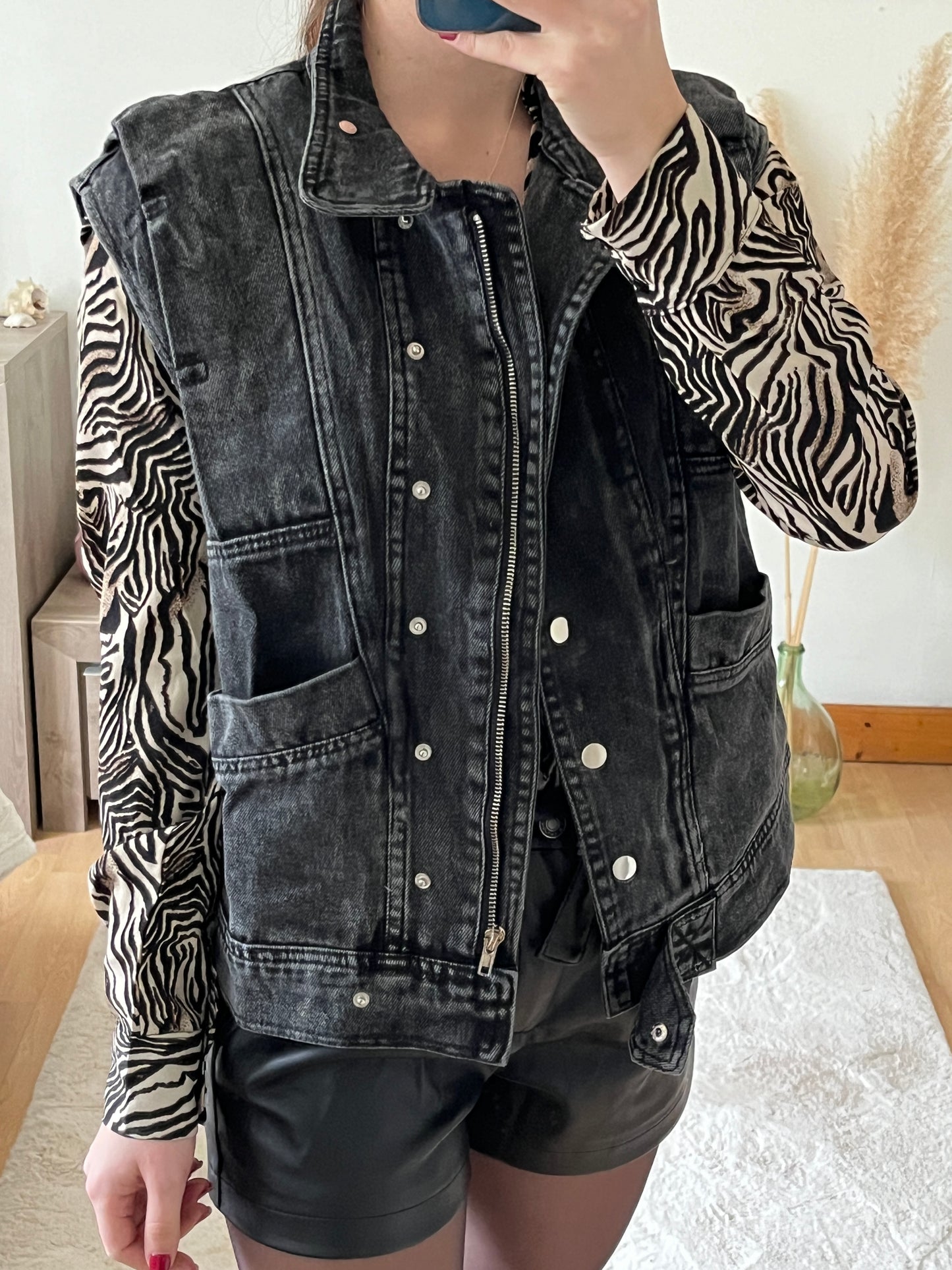 Veste en jean sans manches